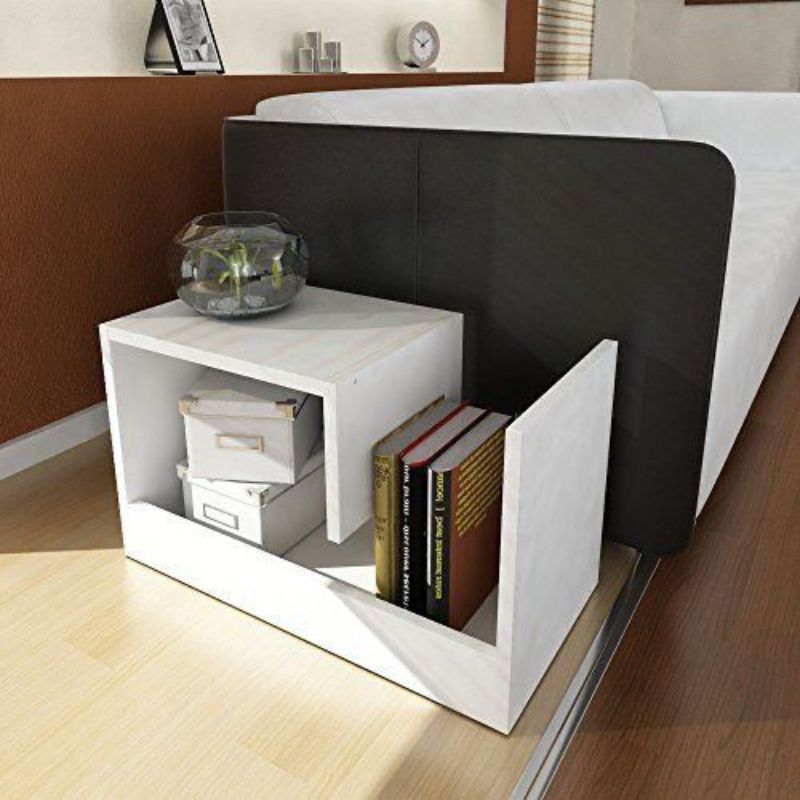 Table d’appoint - SISTRE - Blanc bois Mdf