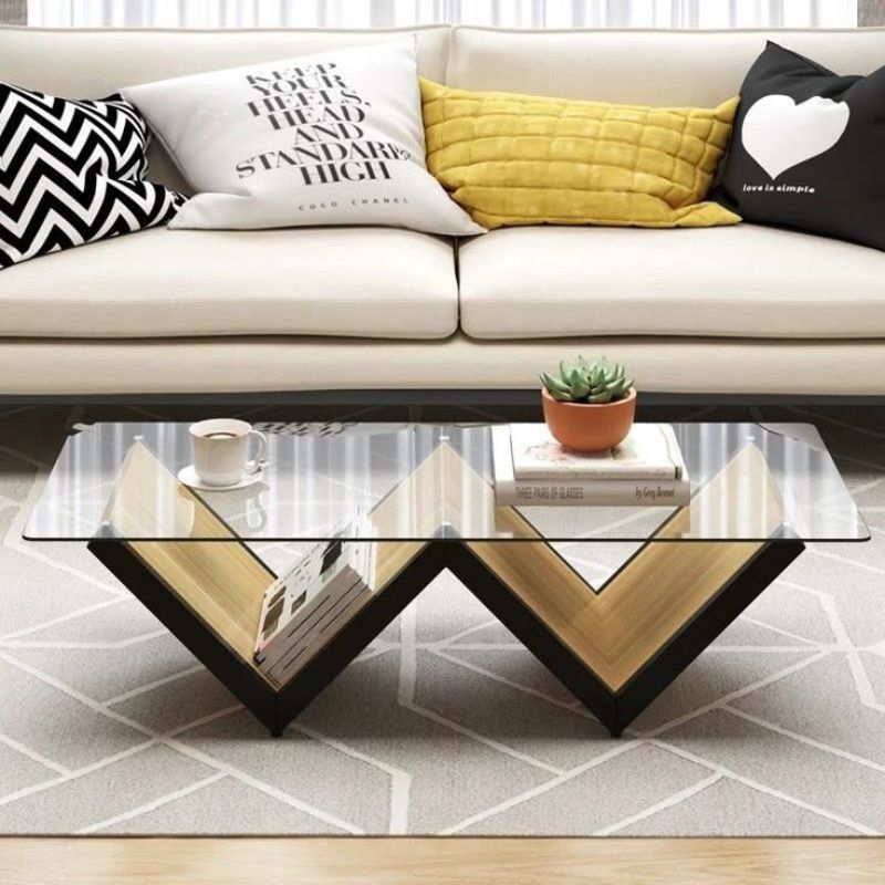 Table basse Verre de 8 mm d'épaisseur composé d'un matériau chaud