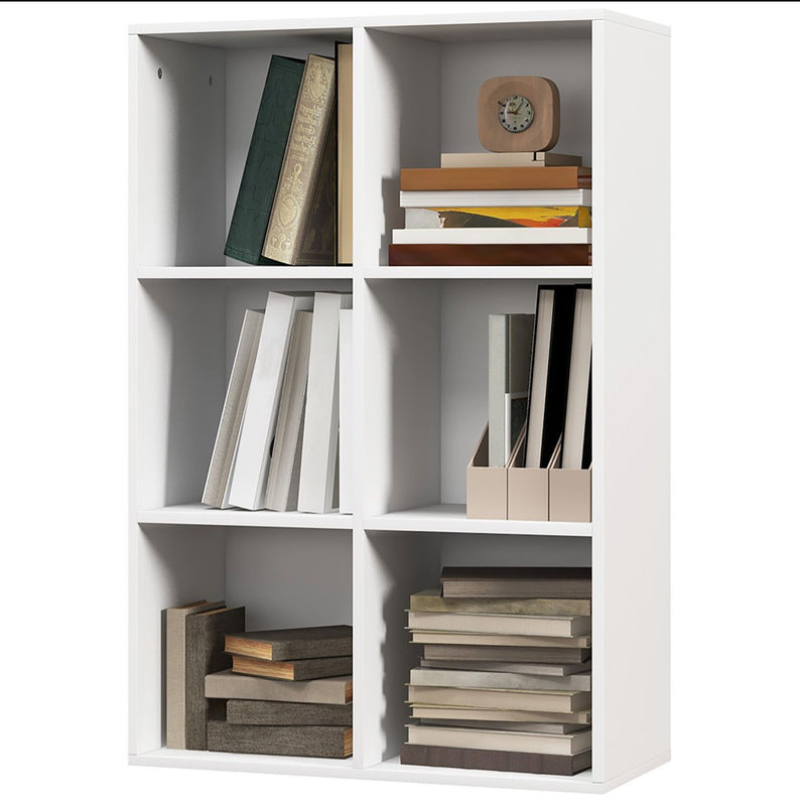 Bibliothèque à 6 Cubes Moderne en Bois