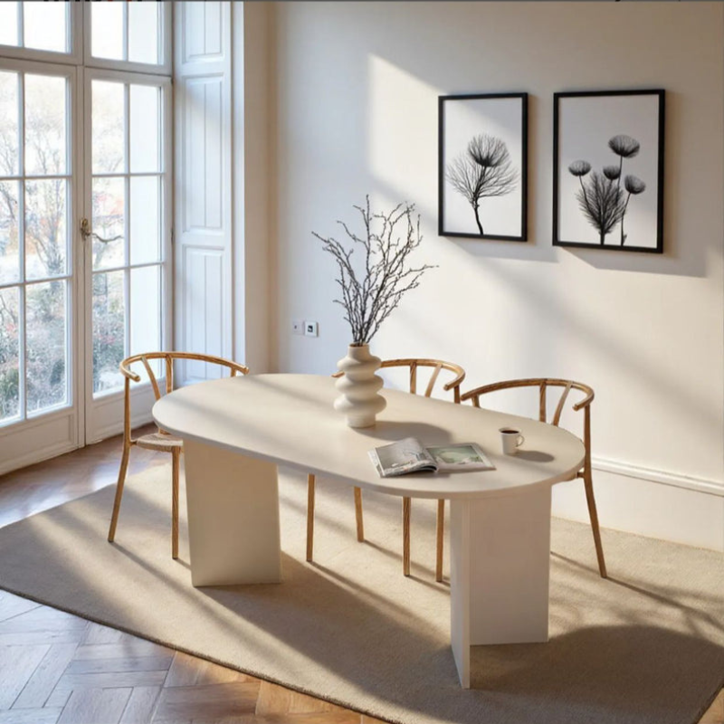 Table à manger moderne - Pieds en V (180 cm)
