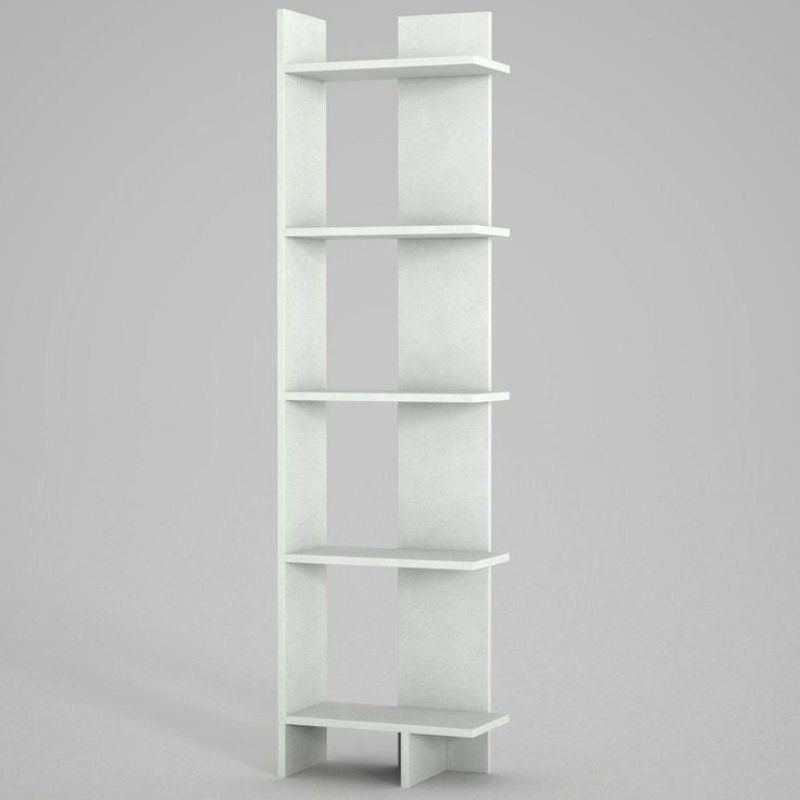 Bibliothèque PERLE - Blanc - bois Mdf 170cm