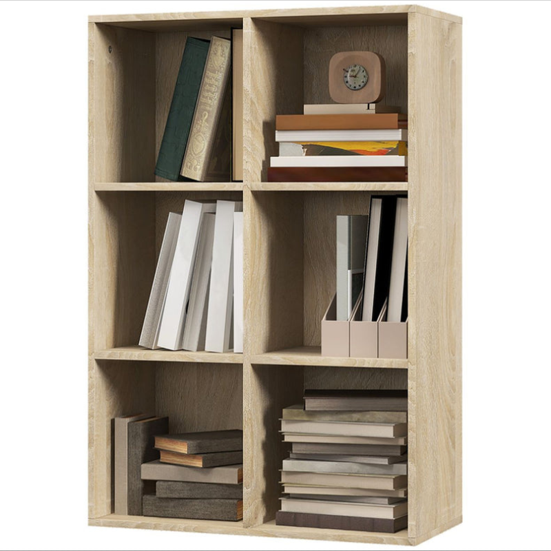 Bibliothèque à 6 Cubes Moderne en Bois