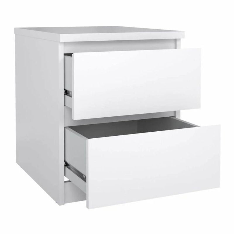 Commode ALASKA - Table de Chevet 2 Tiroirs