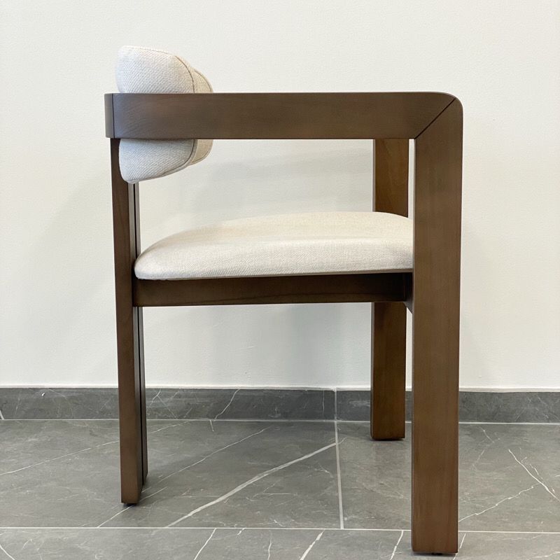 Chaise Design Chevron - Laine Beige & Bois