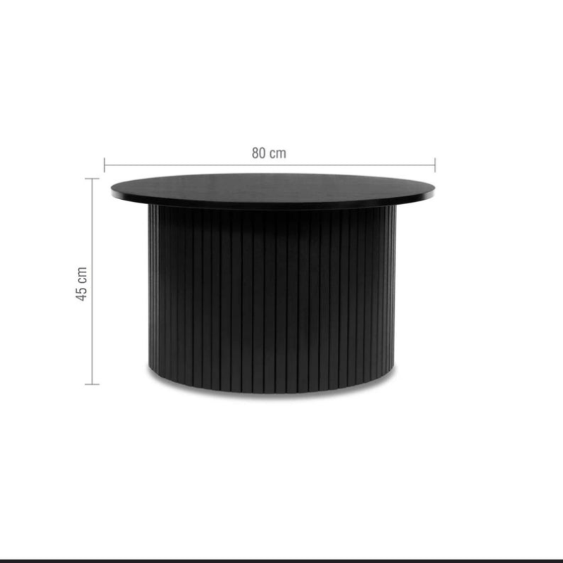 Table basse en forme de tambour Suire en bois - 80cm