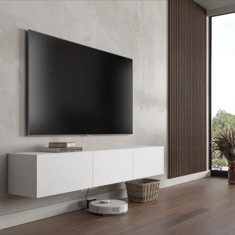Meuble TV - ALMA - Blanc 180cm