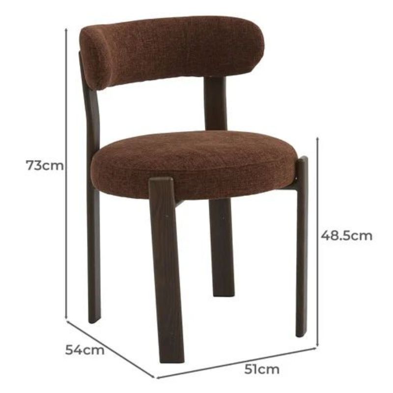 Chaises de salle à manger MIRAMAR en chenille (lot de 2)