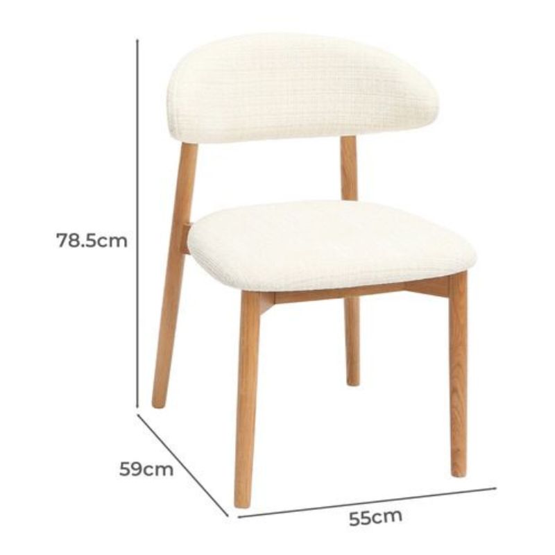 Chaises de salle à manger Emir en bois hêtre (Lot de 2)