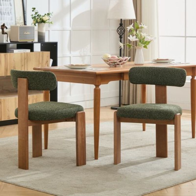 Chaises de salle à manger Aguiluz Boucle et bois de hêtre (Lot de 2 )