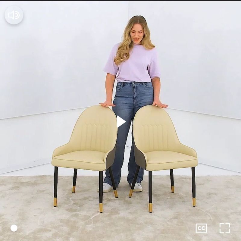 Chaise de Salle à Manger en Cuir Rembourré — Dossier Haut & Siège Souple | Design Premium