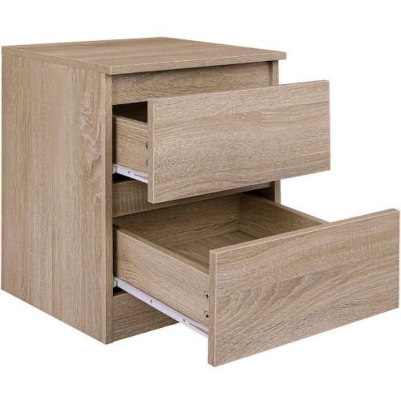 Commode ALASKA - Table de Chevet 2 Tiroirs