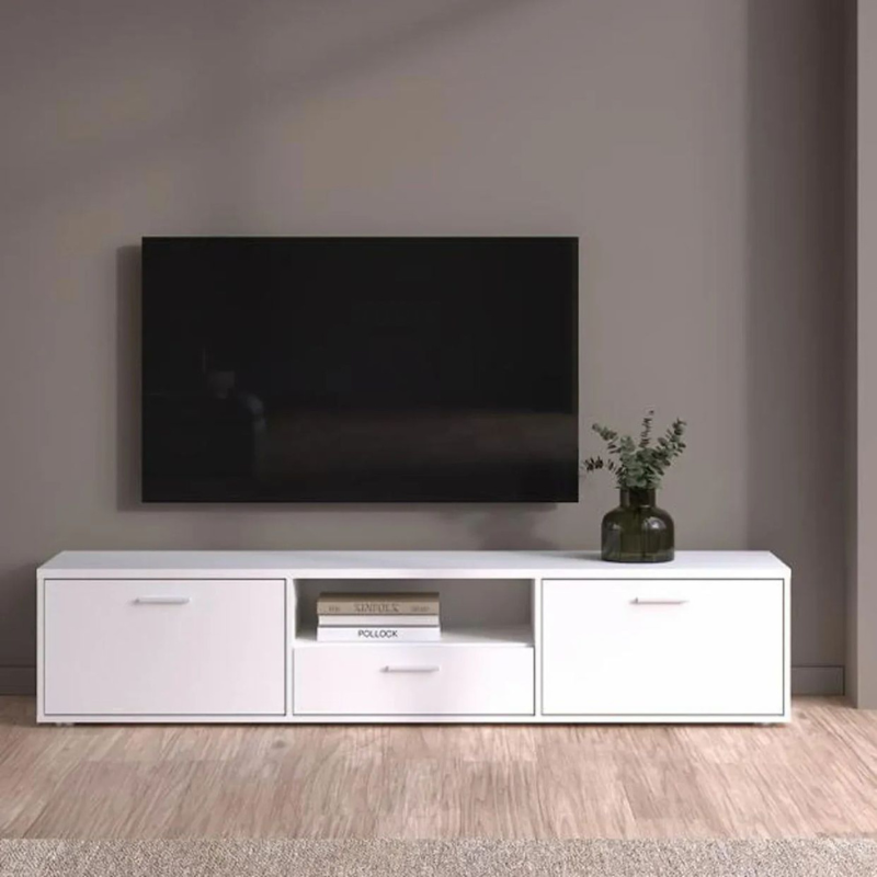 Meuble TV avec finition Blanc tendance 177cm