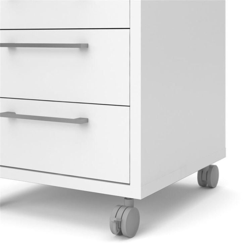 Table Sous le bureau de travail - Blanc 4 tiroirs bois MDF