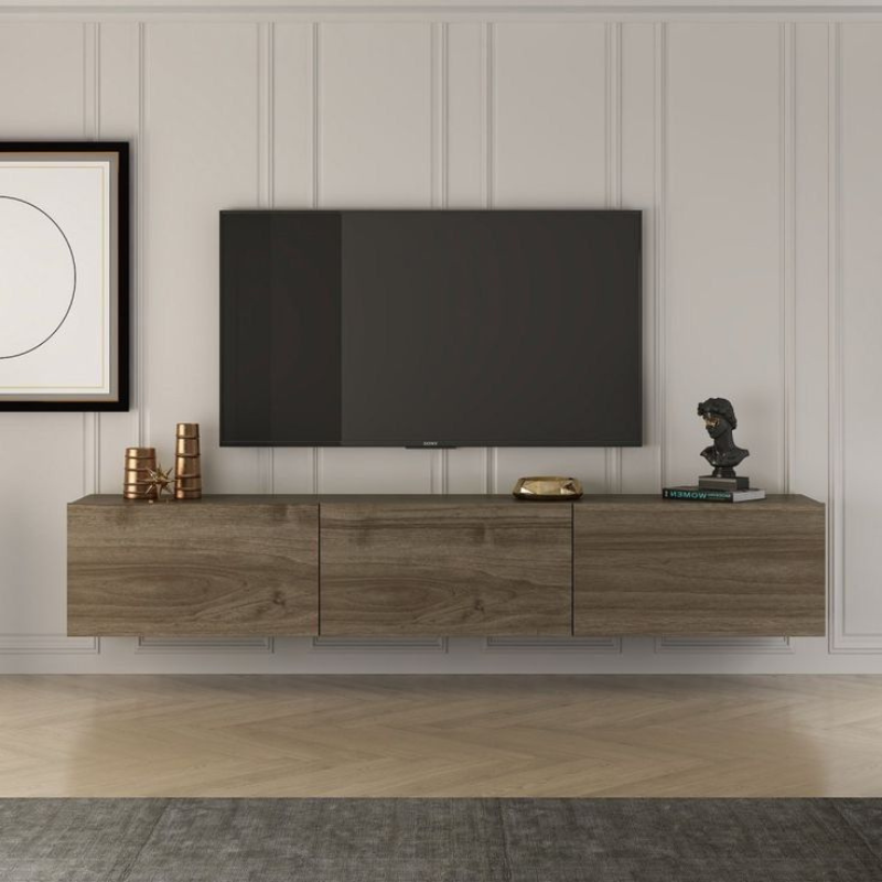 Meuble TV - ALMA - Noyer 180cm