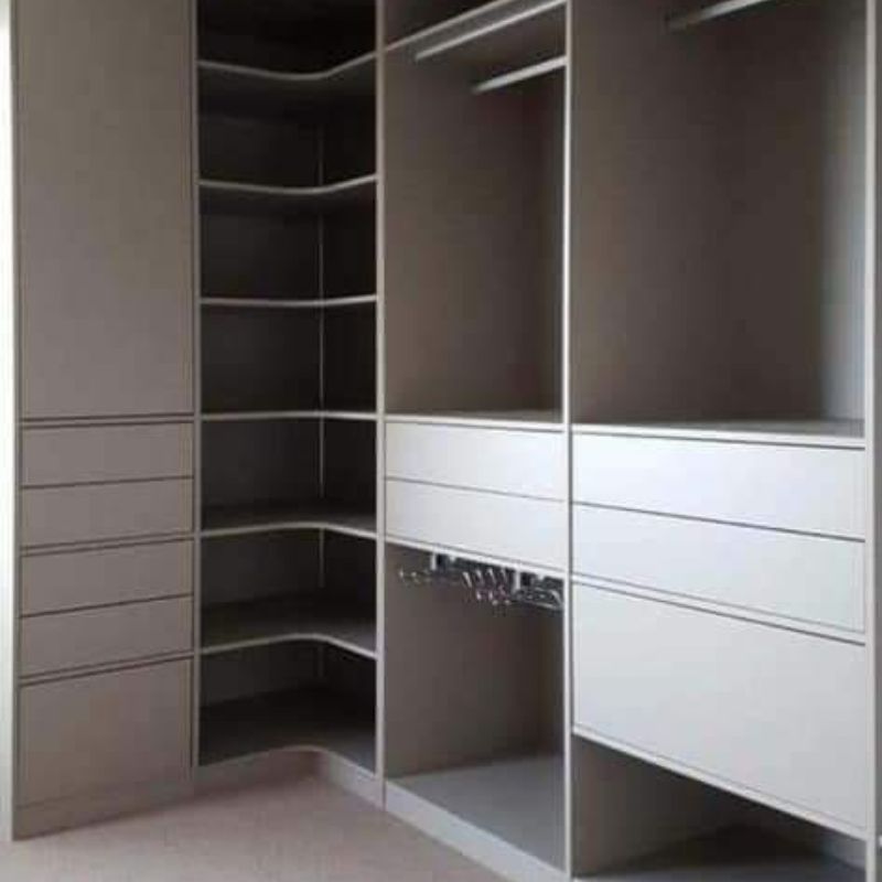 Dressing d'Angle & Îlot Central – Chêne Naturel & Anthracite