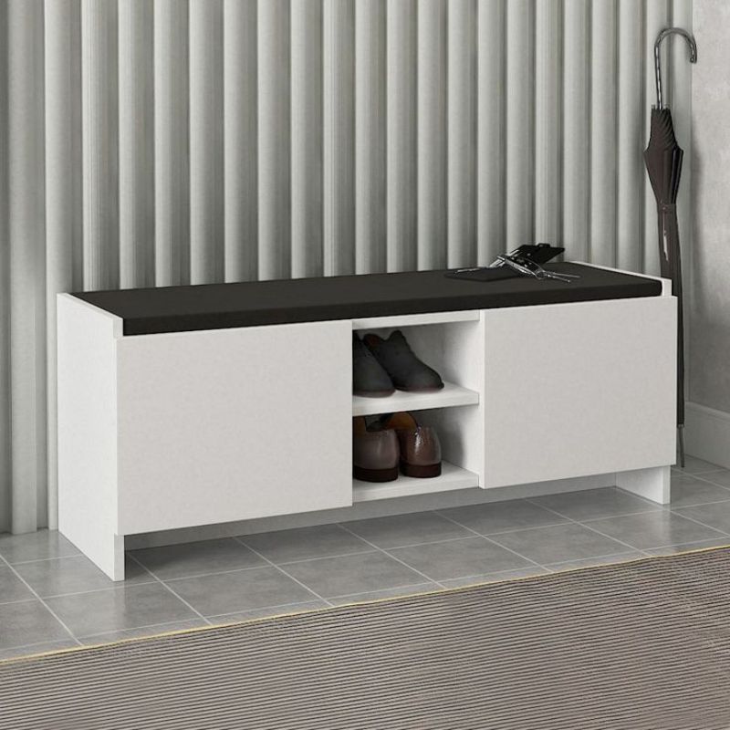 Meuble à Chaussures ZULLA avec Assise - Blanc