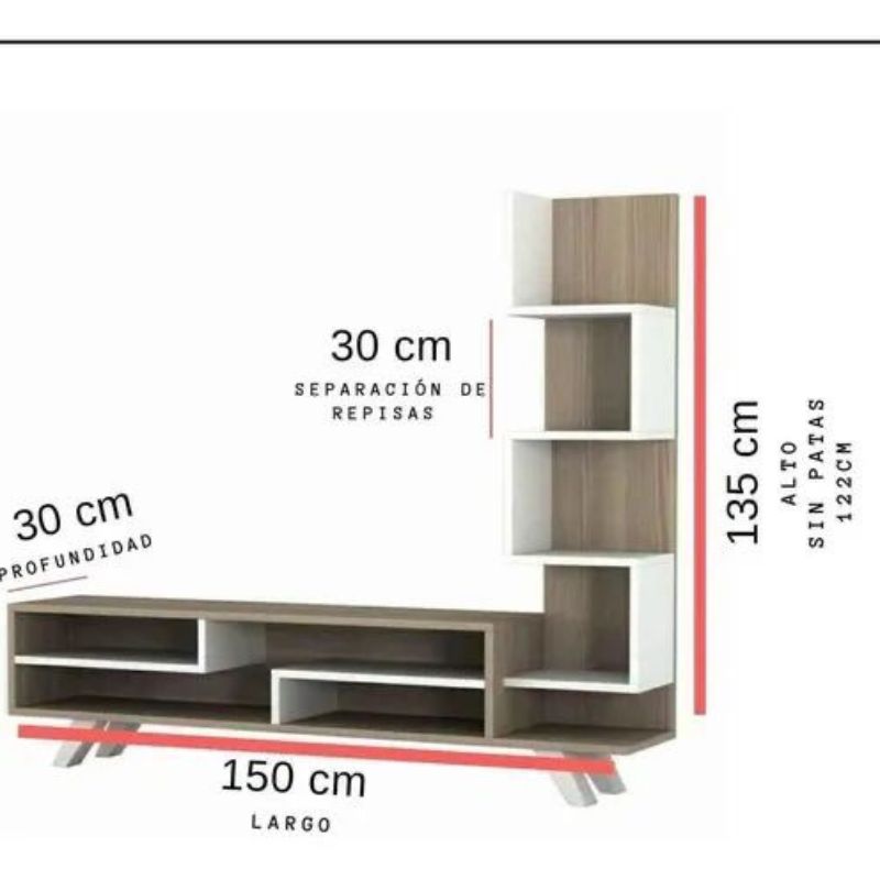 Meuble - TV - Blanc et Cordoba 150cm