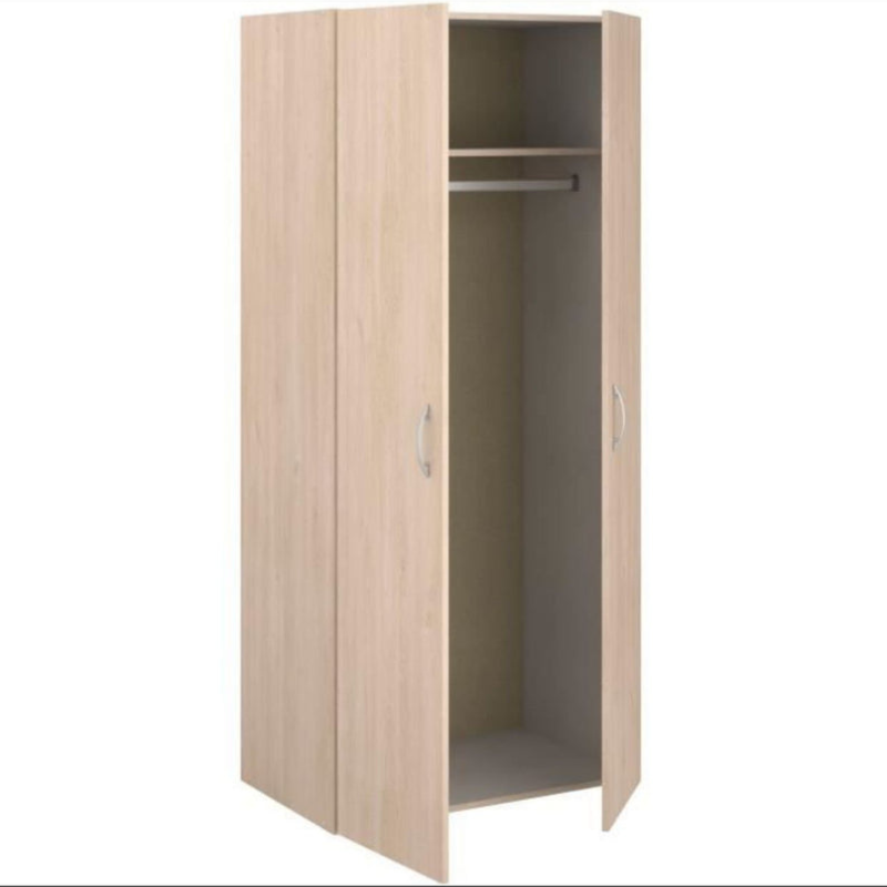 Armoire - EASY LIFE - Décor Chene clair - 2 portes battantes