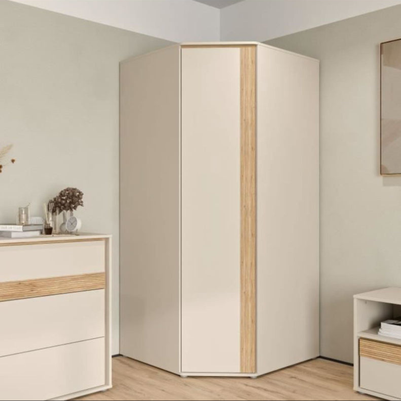 Armoire d’Angle WEXLIN – Décor Sable – 1 Porte Battante