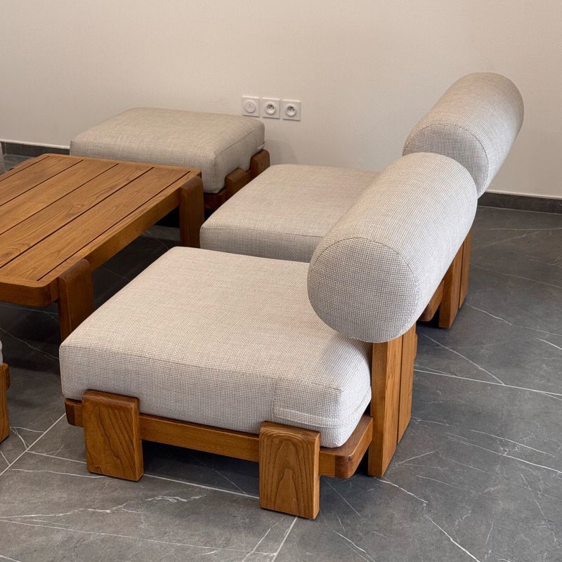 Salon de Jardin KYOTO - Ensemble Complet en Bois d'Inspiration Japonaise
