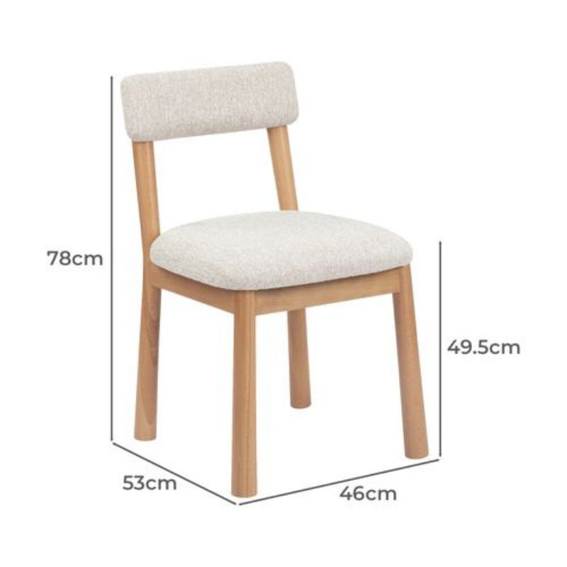 Chaise de salle à manger THEO – Bois de Hêtre Naturel