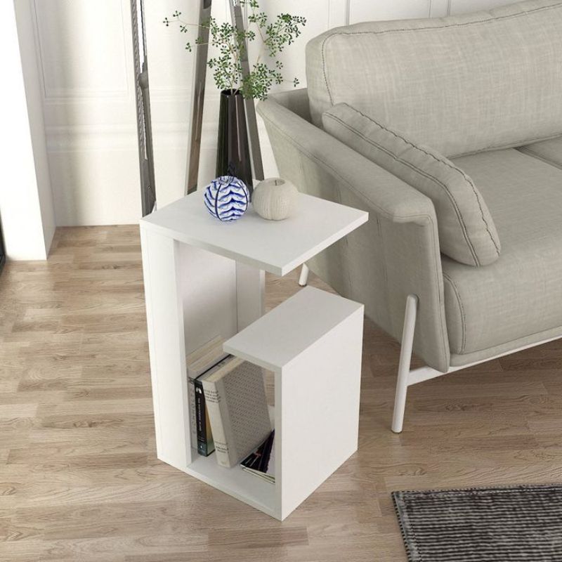 Table d’appoint - SISTRE - Blanc bois Mdf