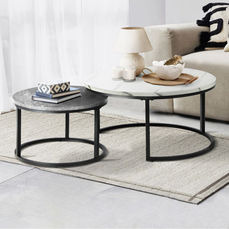 Ensemble de tables de salon Margaux empilables (2 pièces)