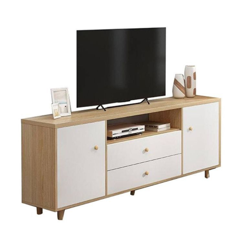Meuble TV et Console Buffet SANSA - Chêne & Blanc