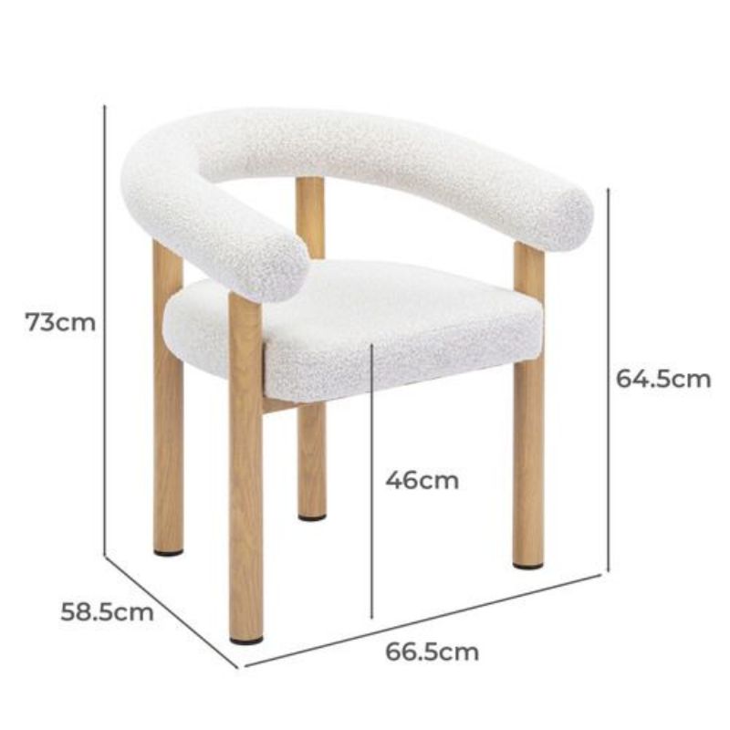 Chaises de salle à manger Roselin Boucle Carver (lot de 2)