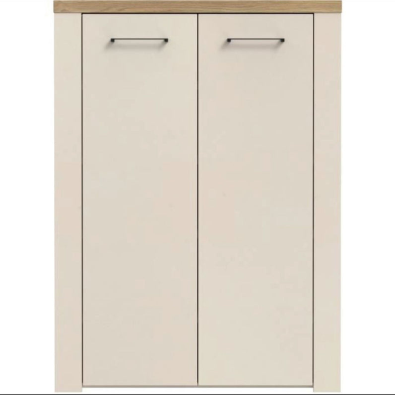 Meuble de Rangement NELLEKE – Décor Sable & Chêne