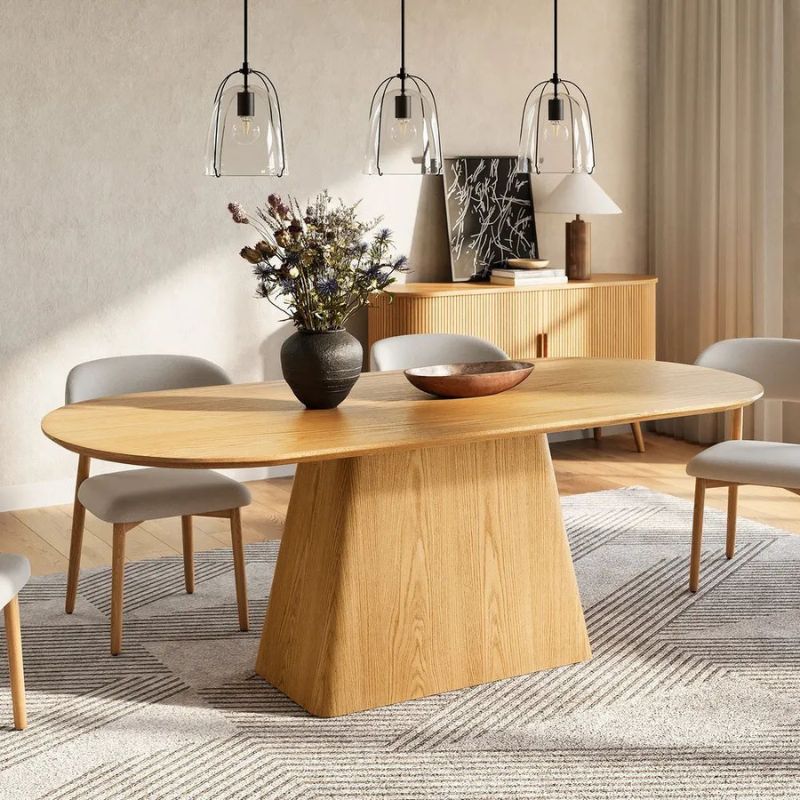 Table à manger bois chêne 120 cm