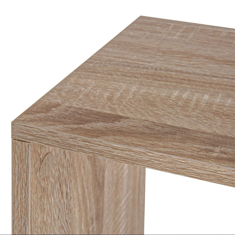 Étagère de Design Bibliothèque Moderne en Bois blanc et chêne 3 Étagères