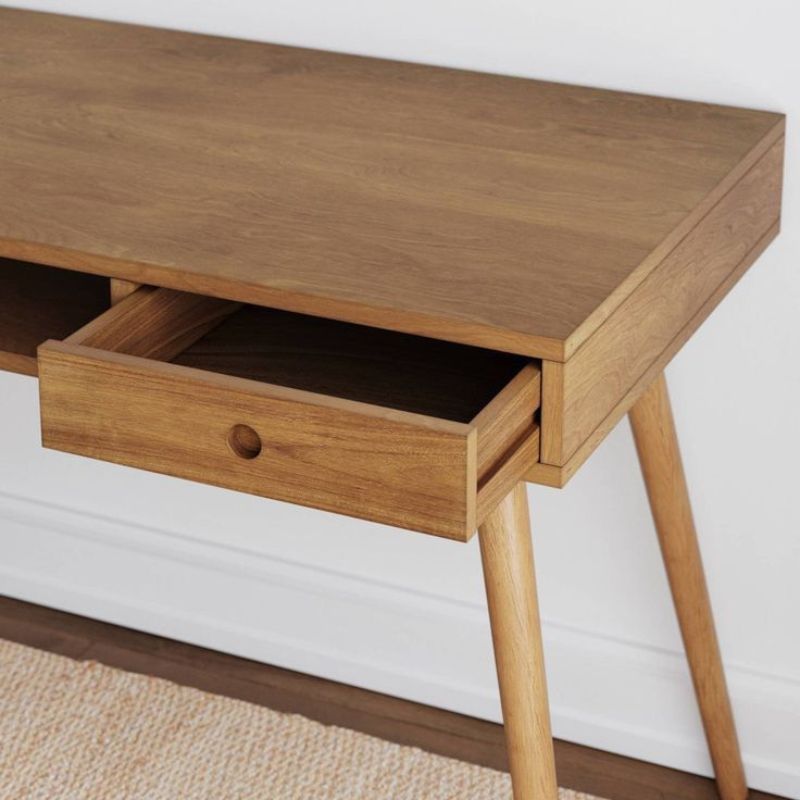 Bureau - TORUS - 120cm Noyer bois Mdf les mesures