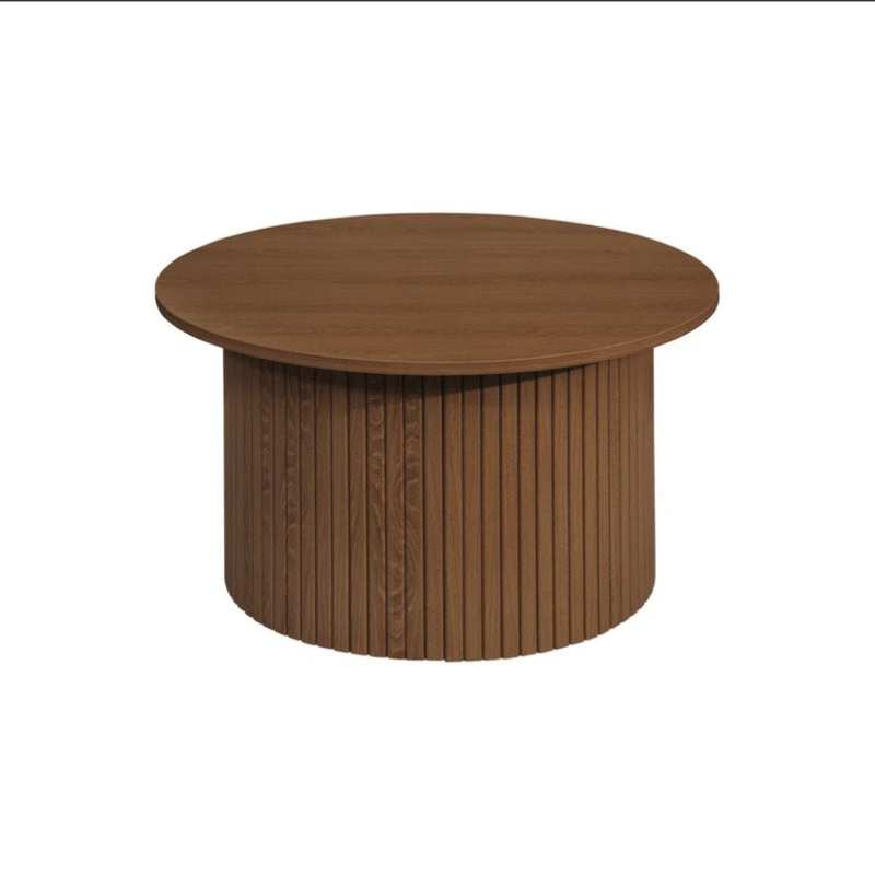 Table basse en forme de tambour Suire en bois - 80cm
