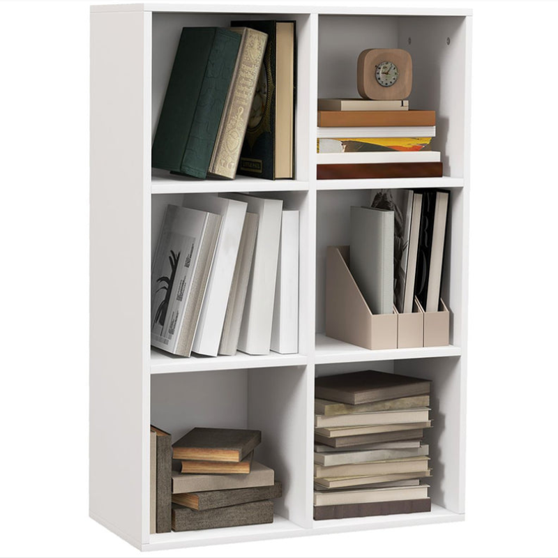 Bibliothèque à 6 Cubes Moderne en Bois