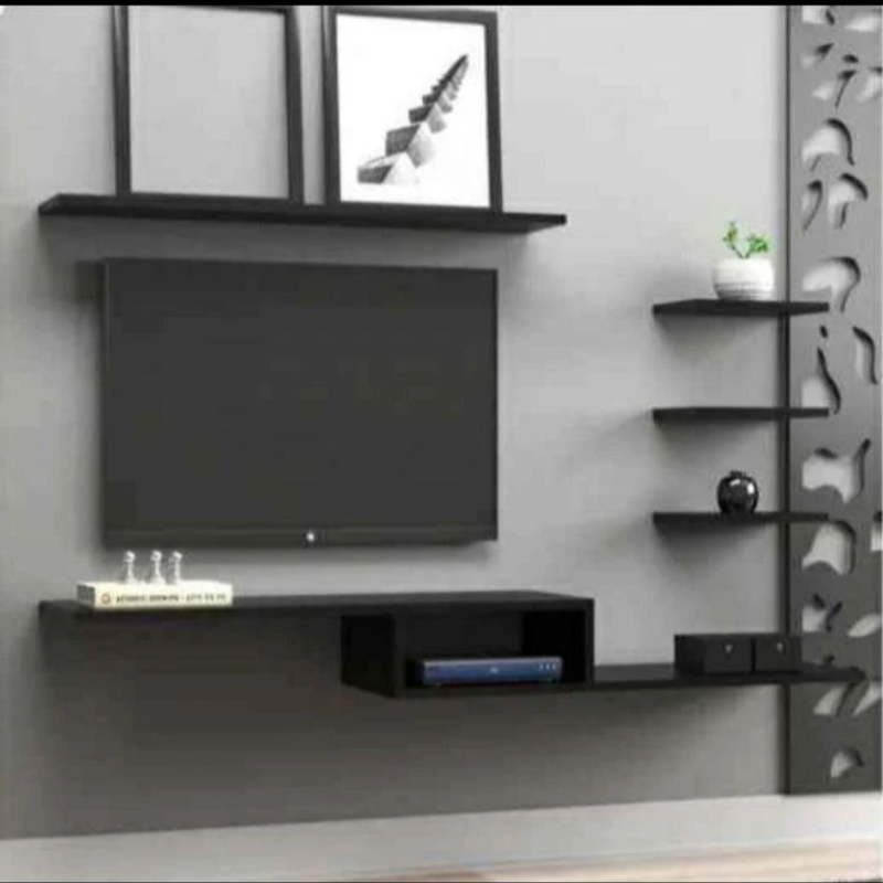 Meuble TV Alpha 120cm - Noir / Blanc