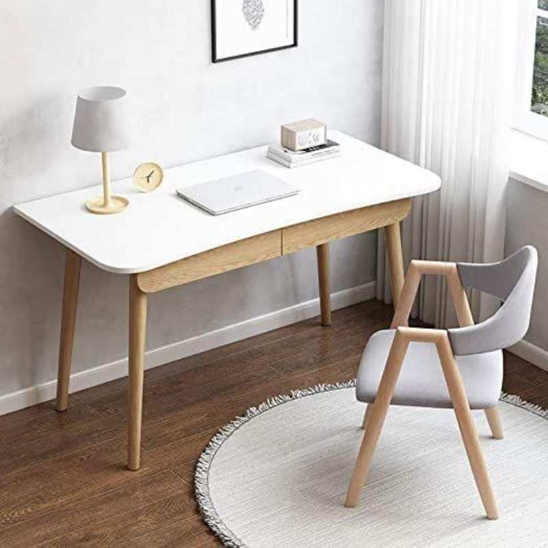 PERTUIS – Bureau en bois avec 2 tiroirs