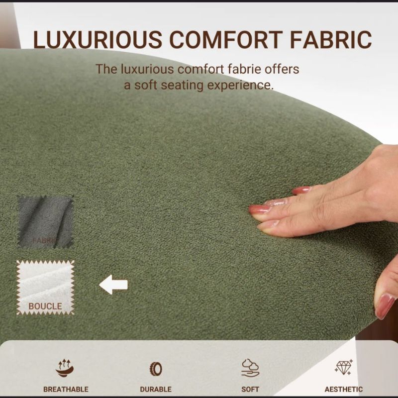 Chaise d'appoint rembourrée en bois massif (Ensemble de 4)