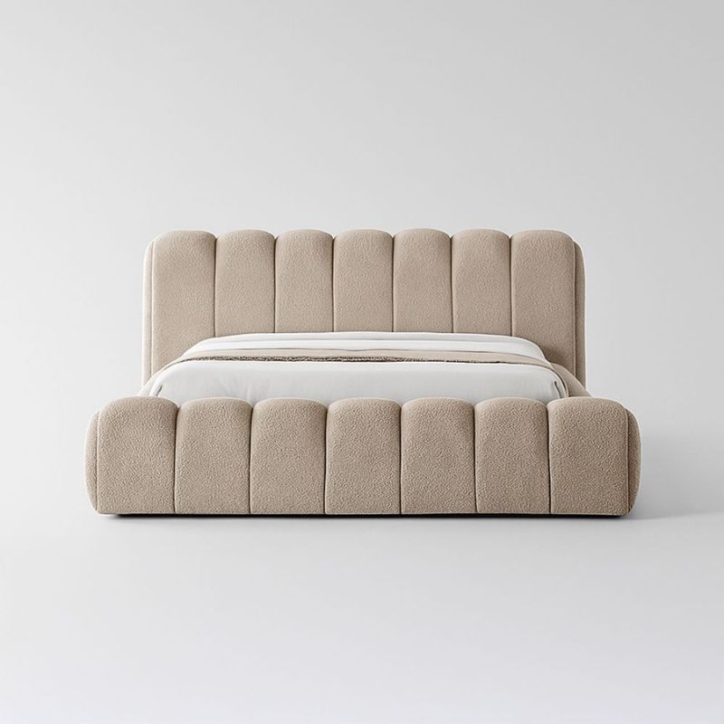 Lit Coffre MATELASSÉ ROUND - Design Organique & Rangement