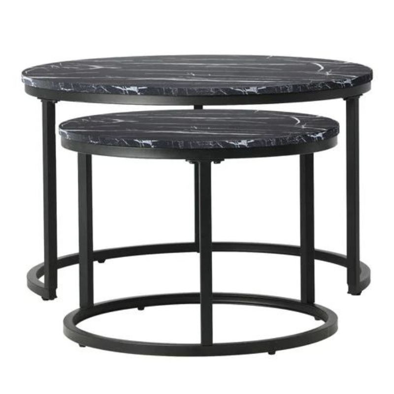 Ensemble de tables de salon Johan empilables (2 pièces)