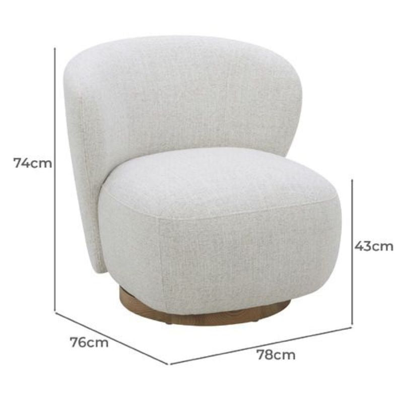 Fauteuil Clara Boucle pivotant