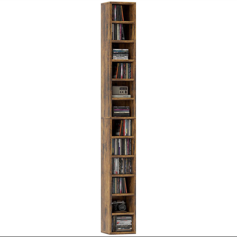 Rangements pour CD et DVD avec 12 compartiments - capacité max. 204 CD