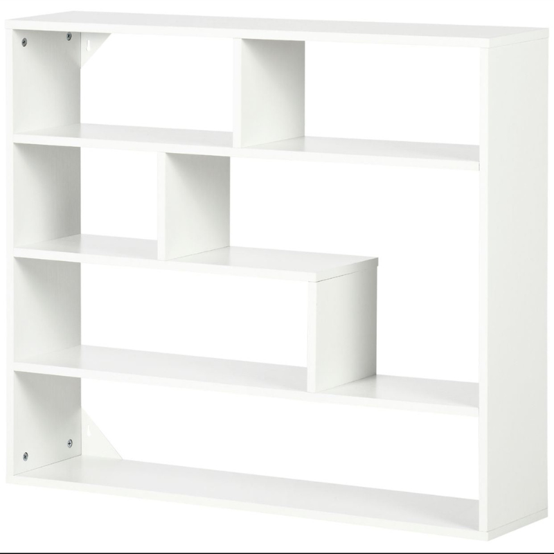 Bibliothèque Murale Moderne en Bois à 4 Niveaux