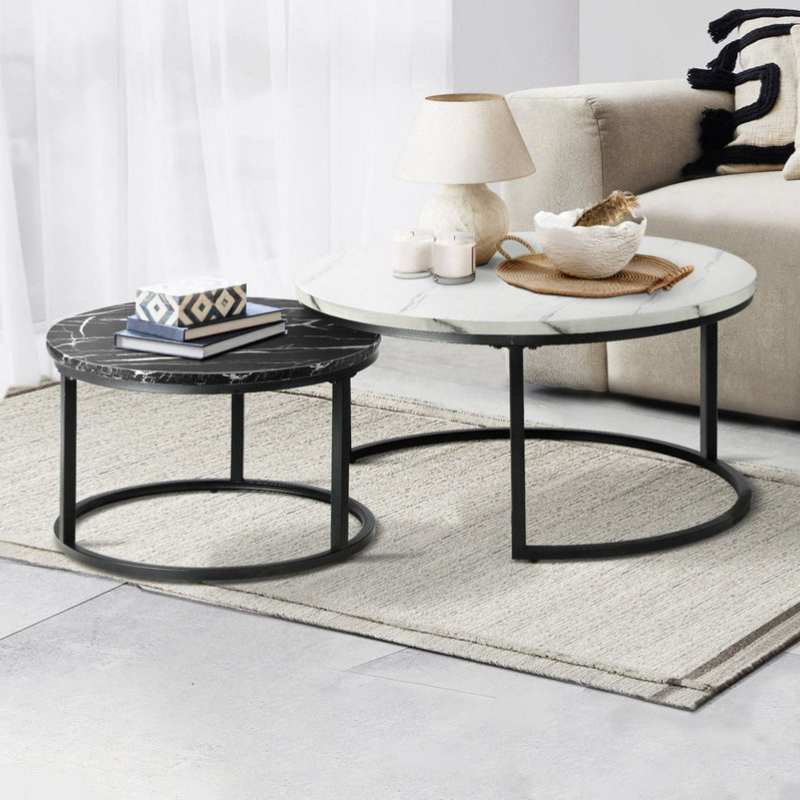 Ensemble de tables de salon Margaux empilables (2 pièces)