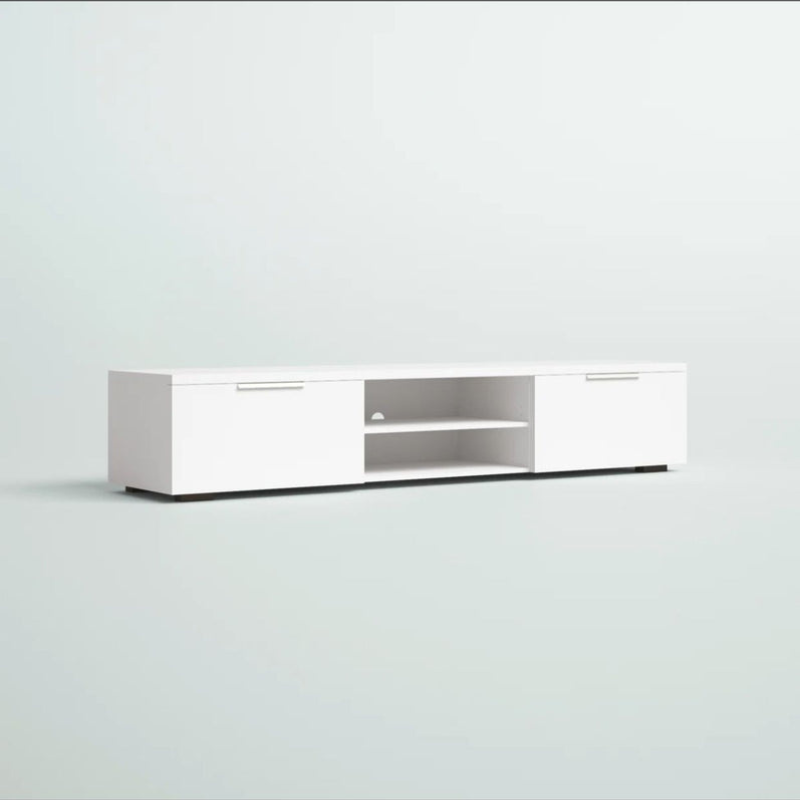 Meuble TV avec 2 tiroirs 172 cm Blanc