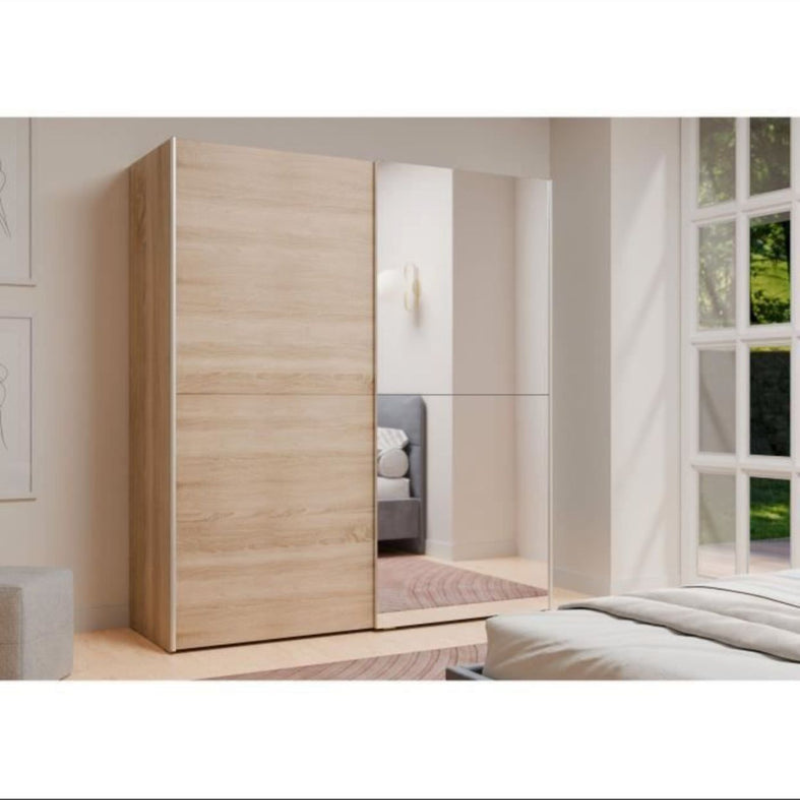 Armoire ULOS – Chêne Sonoma – 2 Portes Coulissantes avec Miroir