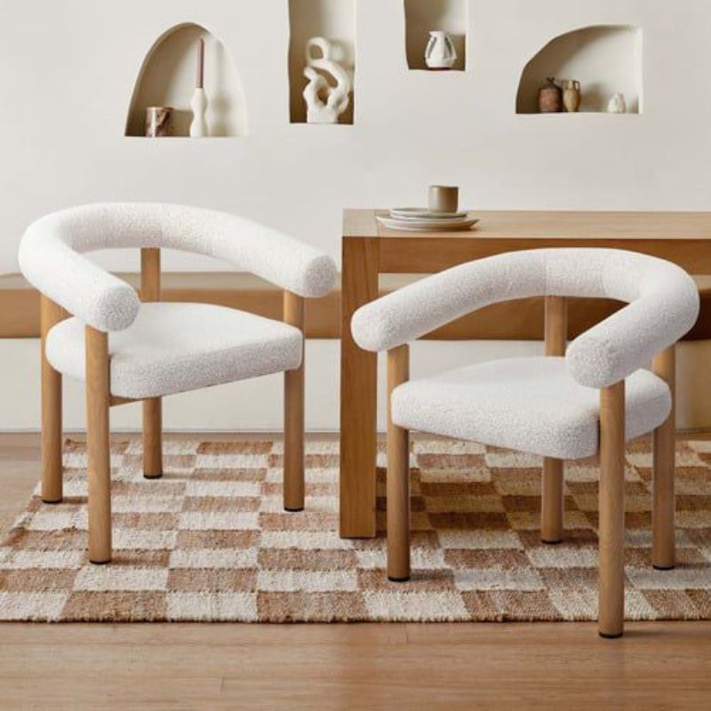 Chaises de salle à manger Roselin Boucle Carver (lot de 2)