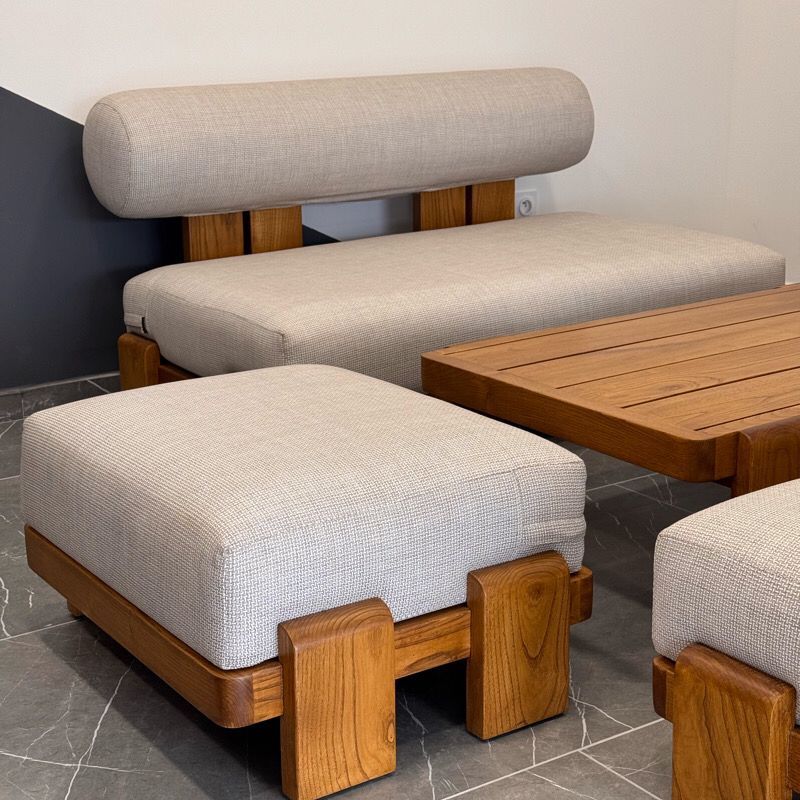 Salon de Jardin KYOTO - Ensemble Complet en Bois d'Inspiration Japonaise