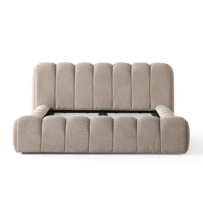 Lit Coffre MATELASSÉ ROUND - Design Organique & Rangement