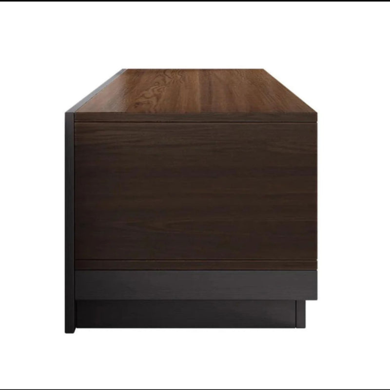 BELY Meuble TV en Noyer et Gris - 200cm